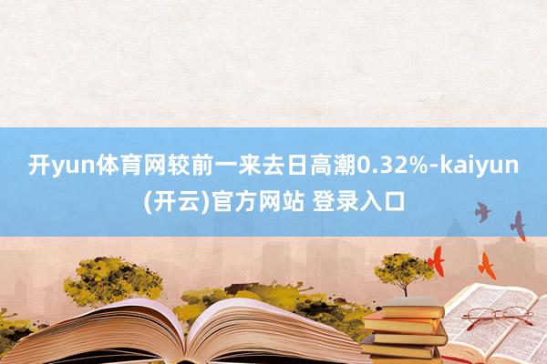开yun体育网较前一来去日高潮0.32%-kaiyun(开云)官方网站 登录入口