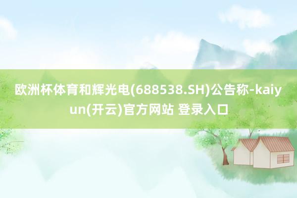 欧洲杯体育和辉光电(688538.SH)公告称-kaiyun(开云)官方网站 登录入口