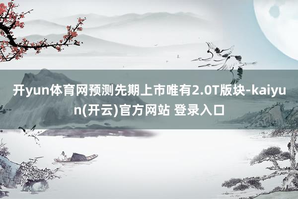 开yun体育网预测先期上市唯有2.0T版块-kaiyun(开云)官方网站 登录入口