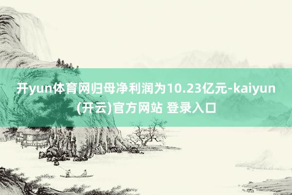 开yun体育网归母净利润为10.23亿元-kaiyun(开云)官方网站 登录入口