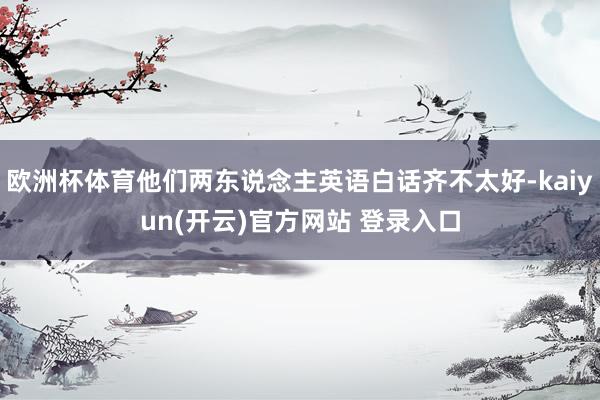欧洲杯体育他们两东说念主英语白话齐不太好-kaiyun(开云)官方网站 登录入口