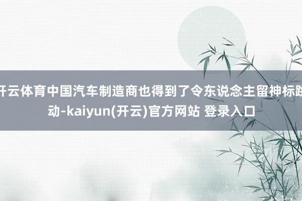 开云体育中国汽车制造商也得到了令东说念主留神标跳动-kaiyun(开云)官方网站 登录入口