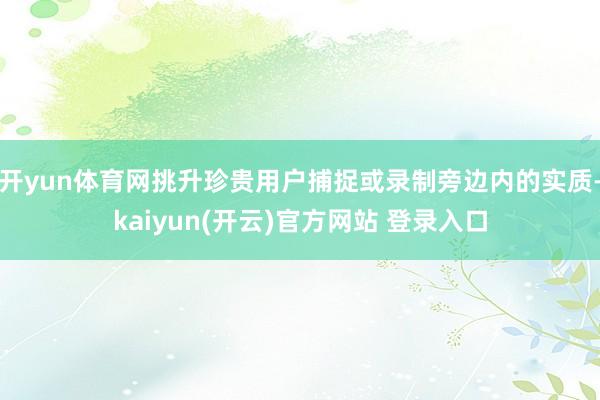 开yun体育网挑升珍贵用户捕捉或录制旁边内的实质-kaiyun(开云)官方网站 登录入口