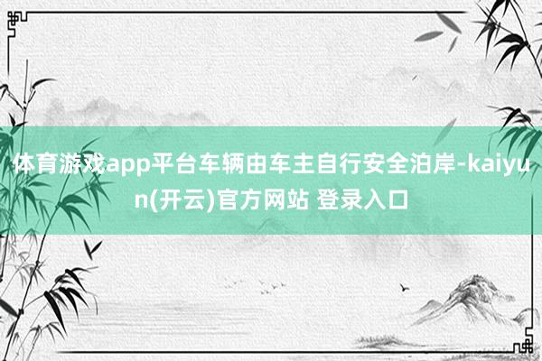 体育游戏app平台车辆由车主自行安全泊岸-kaiyun(开云)官方网站 登录入口