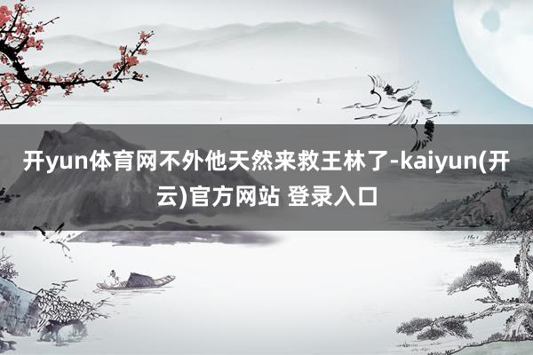 开yun体育网不外他天然来救王林了-kaiyun(开云)官方网站 登录入口
