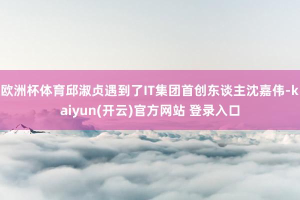 欧洲杯体育邱淑贞遇到了IT集团首创东谈主沈嘉伟-kaiyun(开云)官方网站 登录入口