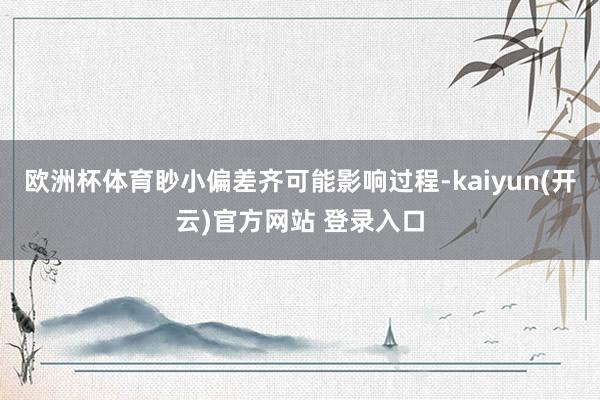 欧洲杯体育眇小偏差齐可能影响过程-kaiyun(开云)官方网站 登录入口