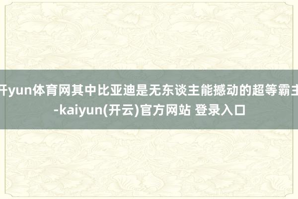 开yun体育网其中比亚迪是无东谈主能撼动的超等霸主-kaiyun(开云)官方网站 登录入口