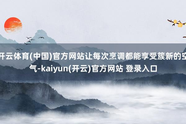 开云体育(中国)官方网站让每次烹调都能享受簇新的空气-kaiyun(开云)官方网站 登录入口